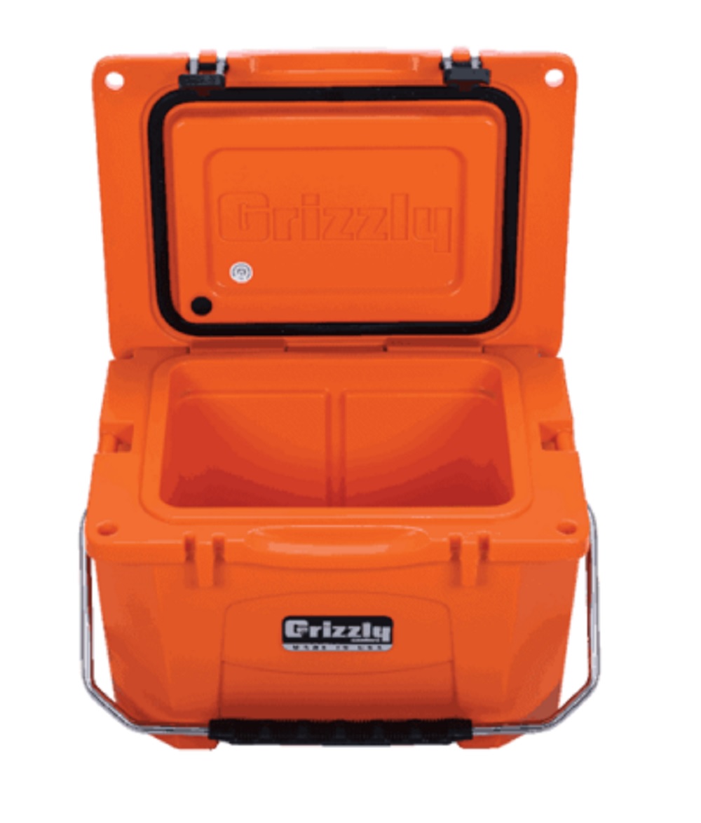 Grizzly 20 Quart Cooler in Orange