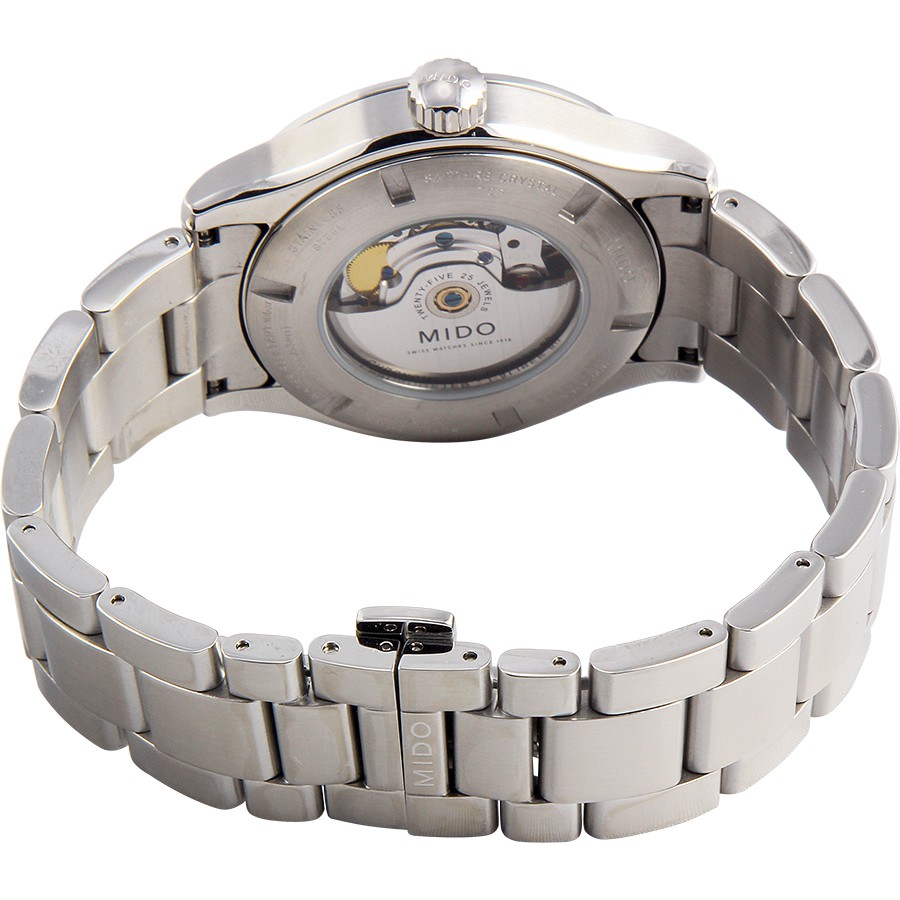 1103100 Men's Automatic Silver Dial Stainless Steel Band Watch
