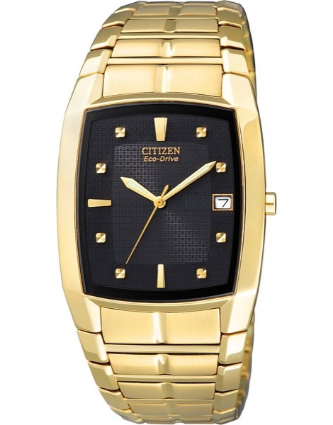Citizen Mens Gold-Tone Stainless Steel Eco-Drive Watch