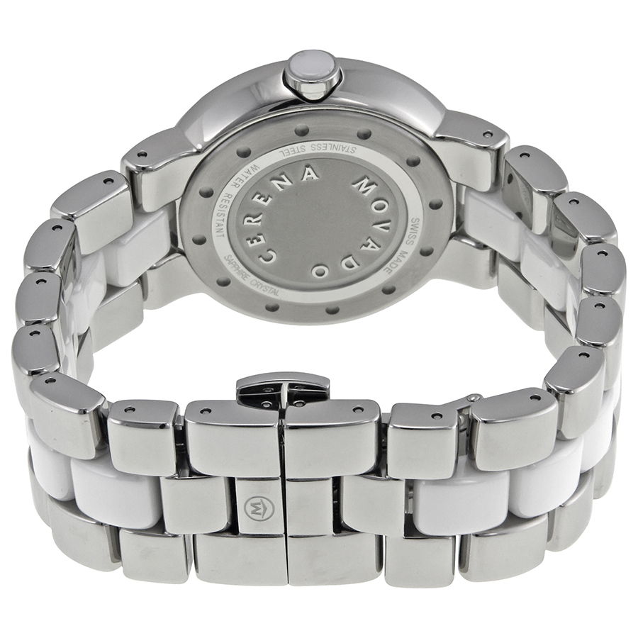 0606625 Movado Cerena Diamond White Ceramic and Stainless Steel Ladies Watch