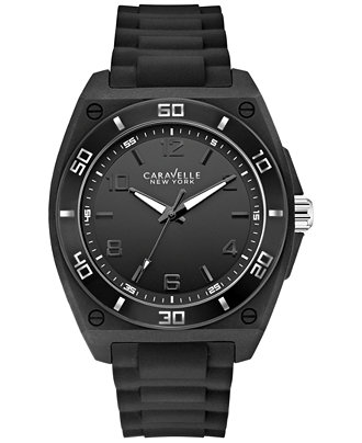 43A127 CARAVELLE NEW YORK Men’s Rubber Strap Watch