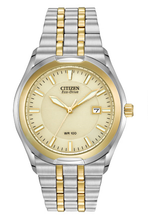 BM6844-57P Citizen Mens Eco Drive Corso Two-Tone Stainless Steel Bracelet Watch