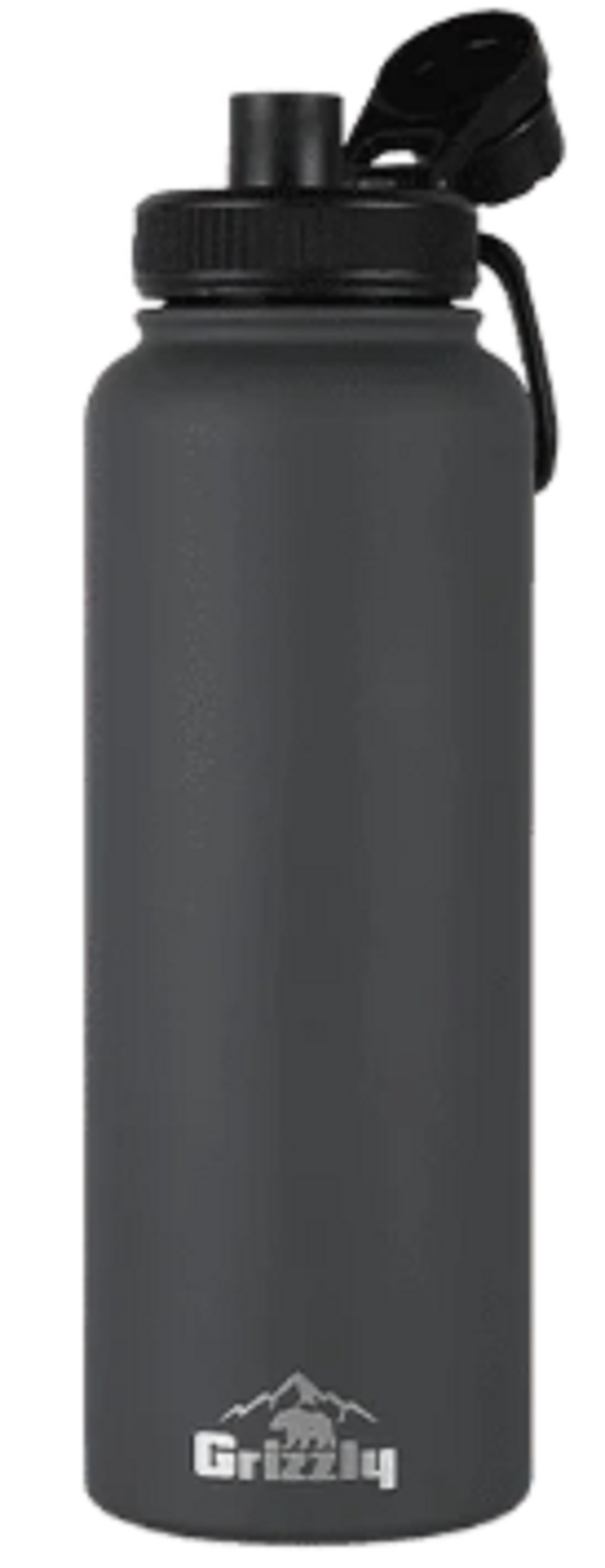 Grizzly 40oz. Stealth Gray Insulated Water Bottle
