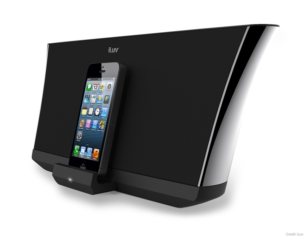 AUD5ABLK iLuv High-Fidelity Speaker and Lightning Dock for iPhone 5/5S/5C