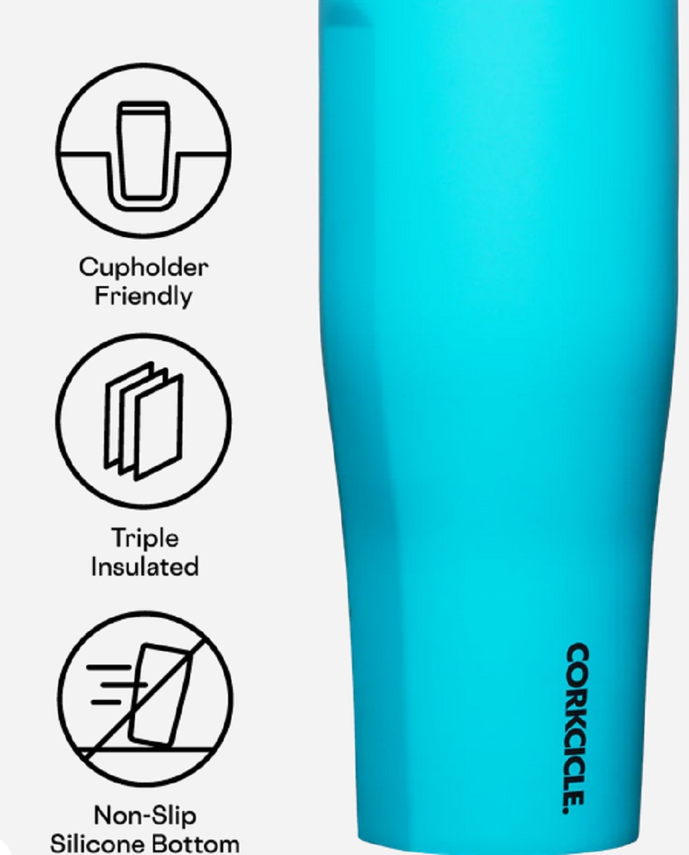 Corkcicle 30oz. Go Cup XL in Capri Blue
