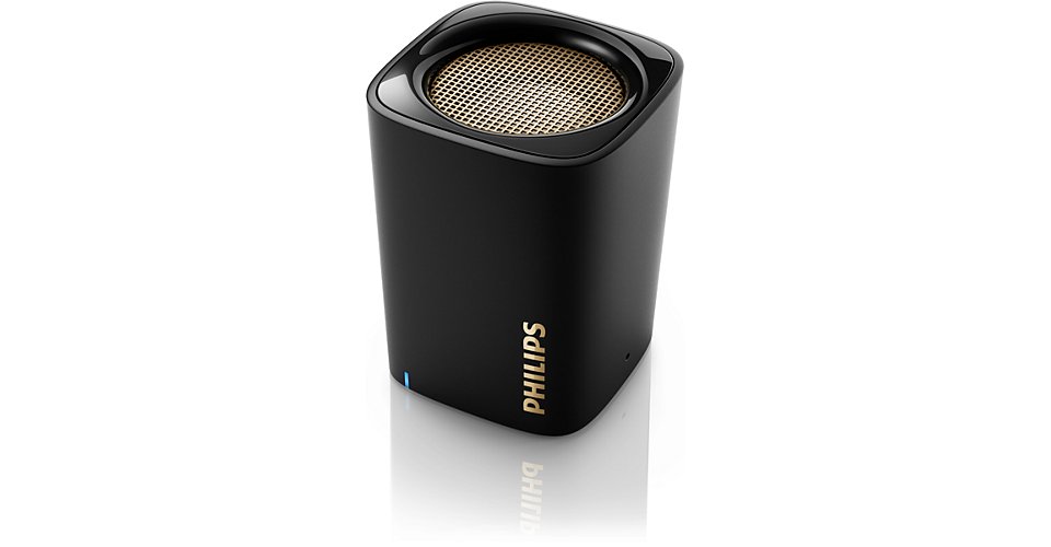 BT100B/37 Philips Bluetooth Speaker with Built-In microphone and Rechargeable battery