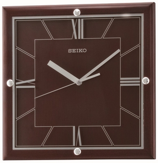 QXA602BLH Seiko Dark Brown Wall Clock