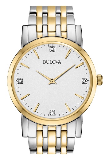 Bulova Mens Casual Diamond Dial Watch