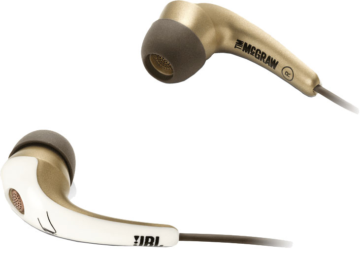 TMG21W Tim McGraw Series In-Ear Headphones in White and Gold by JBL