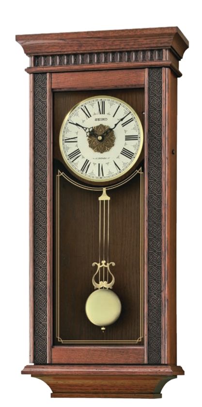 QXM278BLH Seiko Dark Brown Musical Wall Clock