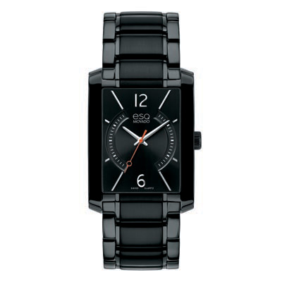 7301411 Men's ESQ by Movado Synthesis Black Ion-Plated Stainless Steel Watch with Rectangular Black Dia