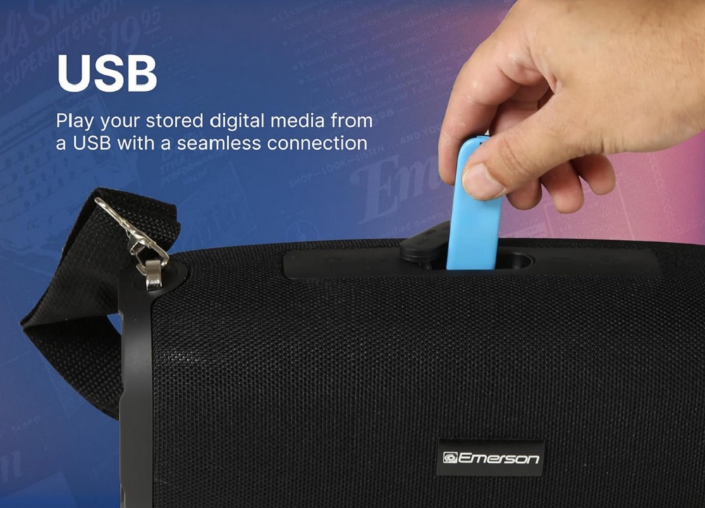 Portable Bluetooth® Speaker with Carrying Strap