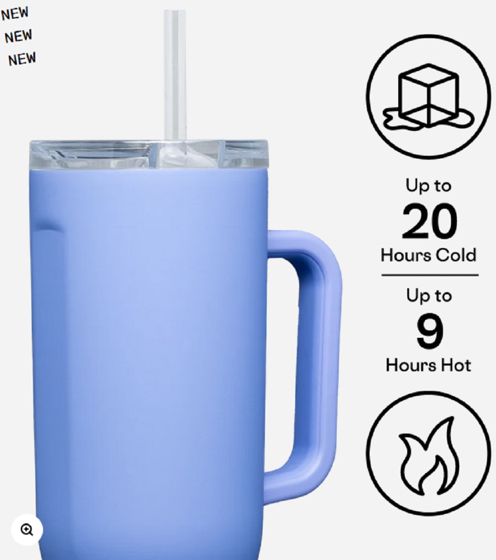 Corkcicle 40oz. Periwinkle Cruiser Insulated Tumbler with Handle