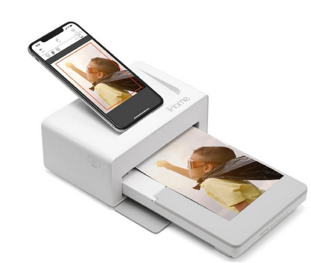 iHome® Photo Printer Dock, Full Size 4x6 inch Printouts