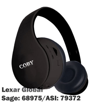 CBHT-601 Coby Wireless Bluetooth/Mp3 Headphones