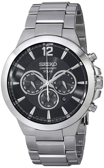 SSC321 Seiko Men's Recraft Stainless Steel Solar Chronograph Watch