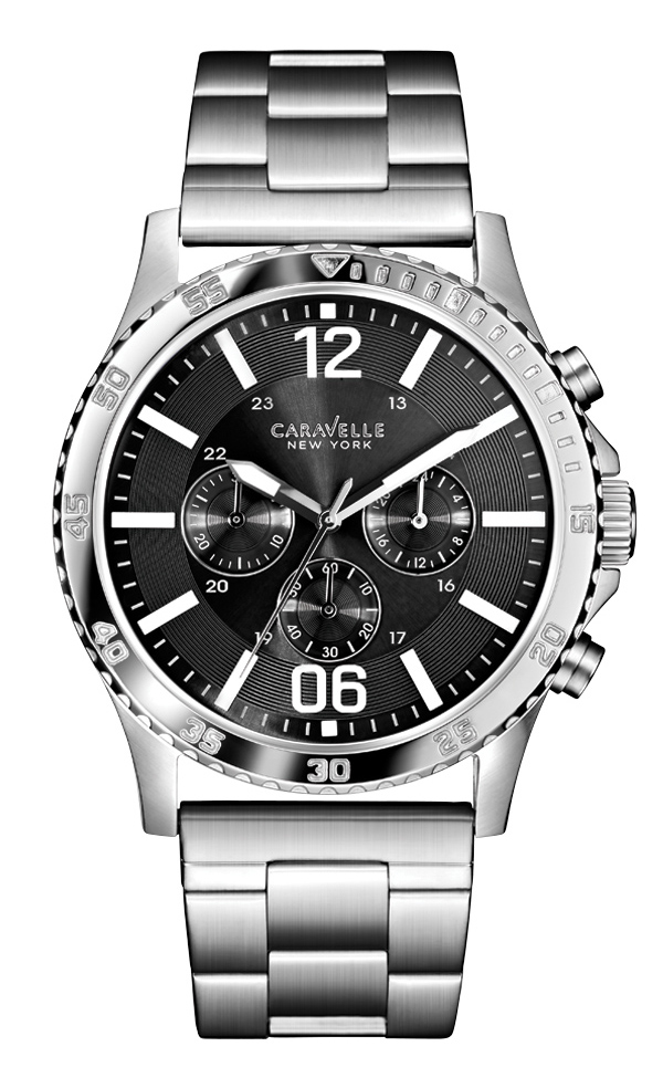 43A115 Caravelle Men's Chronograph Stainless Steel Bracelet Watch