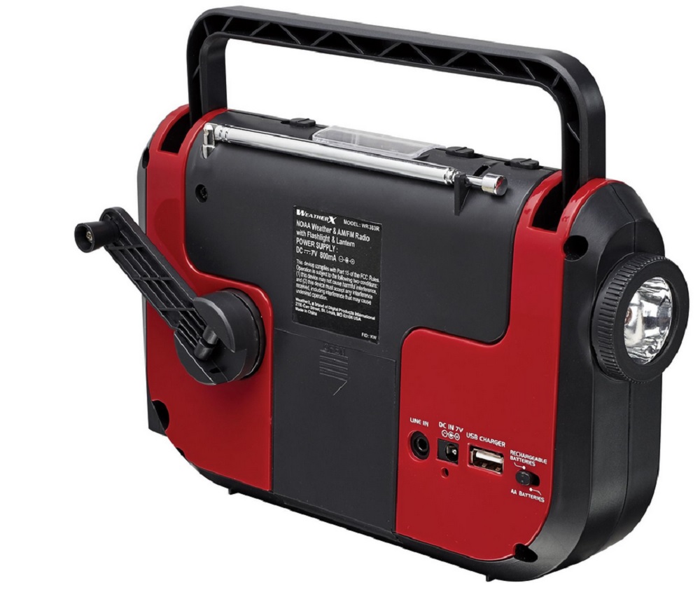 GPX Direct Tuning AM/FM Weather Band Radio with Flashlight & Lantern