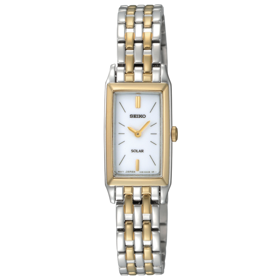 SUP028 Seiko Women's Solar Two-Tone Stainless Steel Watch