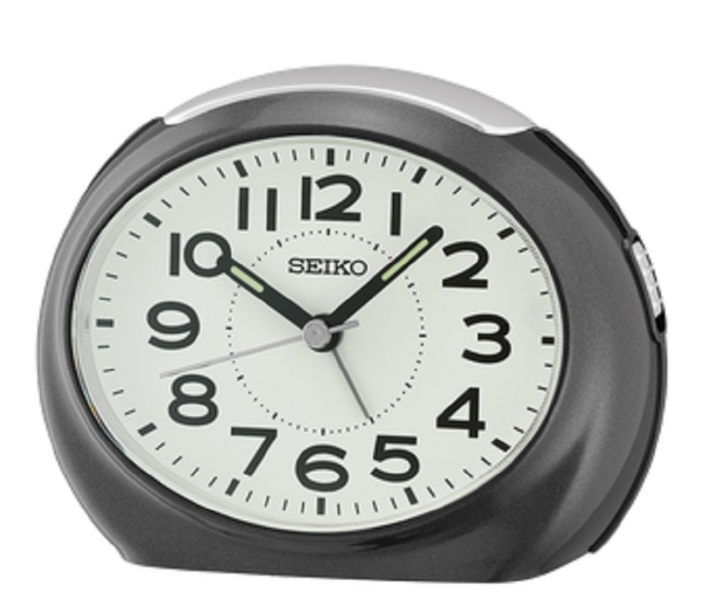 Seiko Tokai Metallic Black Bedside Alarm Clock