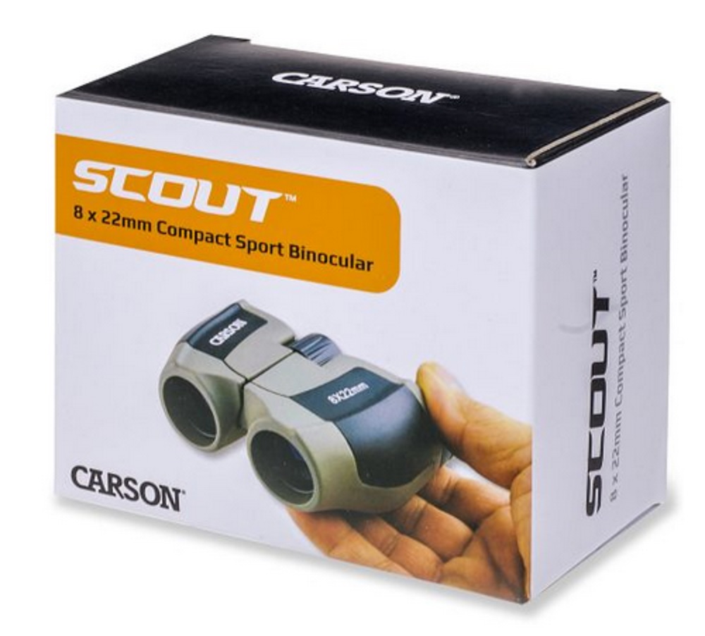 JD-822 Carson 8X22 Scout Compact Porro Prism Binoculars