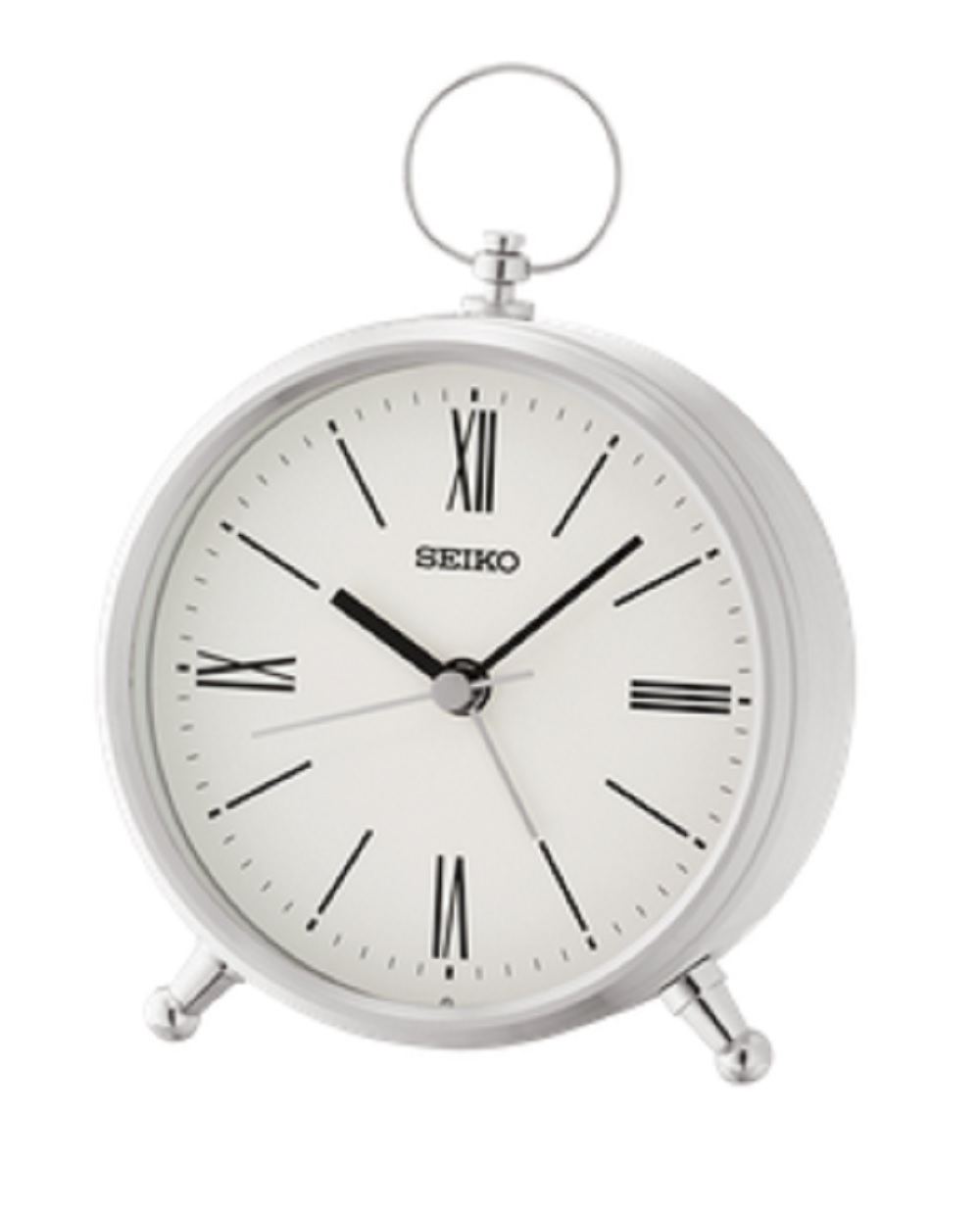 Seiko Ming Aluminum Silver Bedside Alarm Clock