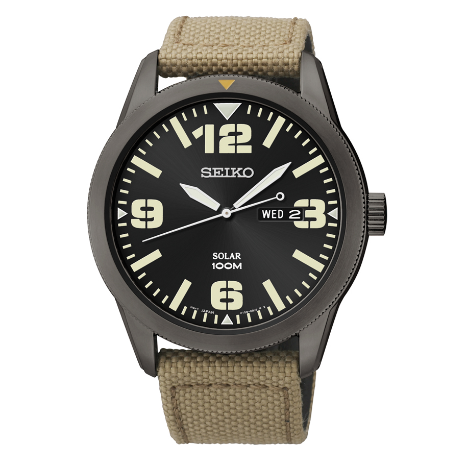 SNE331 Seiko Men's Sport Solar Japanese Quartz Beige Watch