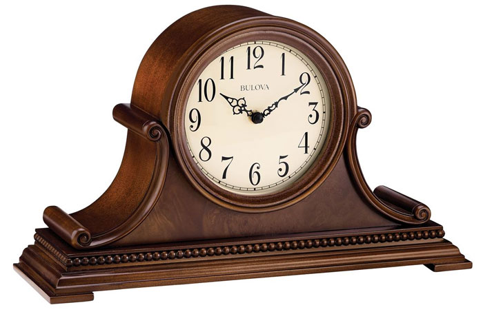 B1514 Bulova Asheville Park Mantle Tabletop Chime Clock