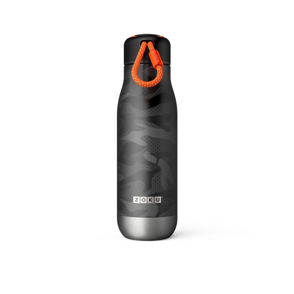 ZK142-10 18oz Stainless Steel Black Camo Bottle