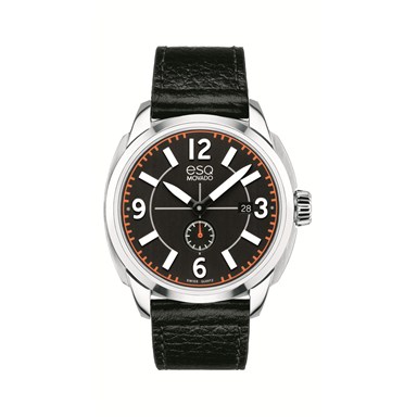 07301410 ESQ by Movado Excel Arabic Black Leather Strap Watch 