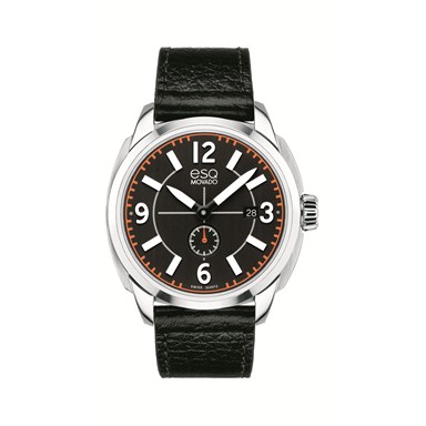 07301410 ESQ by Movado Excel Arabic Black Leather Strap Watch