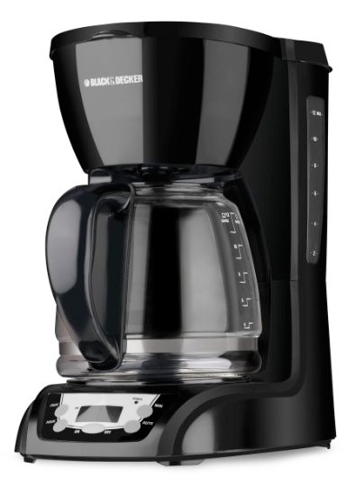 DLX1050B Black & Decker 12-­&#8208;Cup Programmable Coffeemaker with Glass Carafe in Black