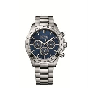 1512963 HUGO BOSS. SS Case & Bracelet, Blue Chrono Dial.