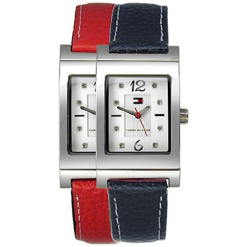 1780565 Tommy Hilfiger Ladies Reversible Blue/Red Leather Strap Watch