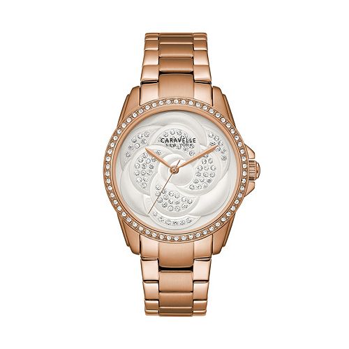 44L233 Caravelle NY by Bulova Ladies Rose Gold Stainless Steel Case Watch