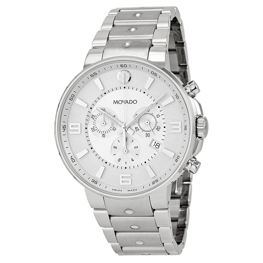 0606760 Movado SE Pilot Silver Dial Chronograph Stainless Steel Men's Watch