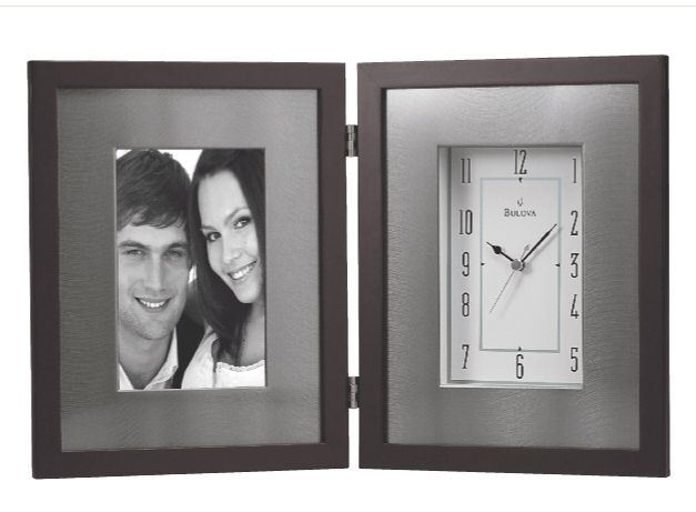 B1234 Bulova Winfield Picture Frame & Clock