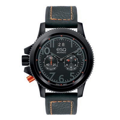 07301423 ESQ Men's Lefty Fusion Black Ion-Plated Chronograph Watch with Black Dial