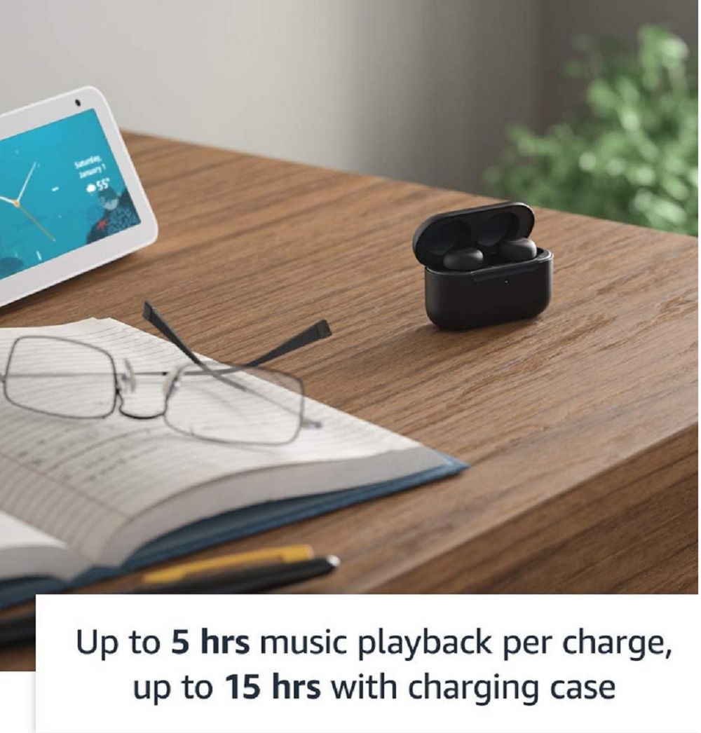 Amazon 2nd Gen Echo Buds with Active Noise Cancellation and Wired Charging Case