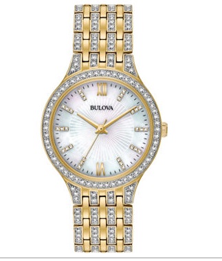 98L234 Bulova Womens Gold Tone Bracelet Watch