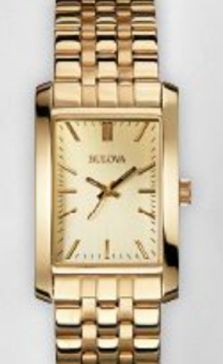 97L144 Bulova Ladies Corporate Collection Gold Watch w/ Engravable Buckle