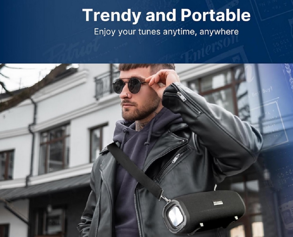 Portable Bluetooth® Speaker with Carrying Strap