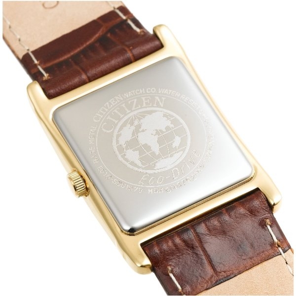 BW0072-07P Citizen Men's Eco-Drive Gold-Tone Leather Watch